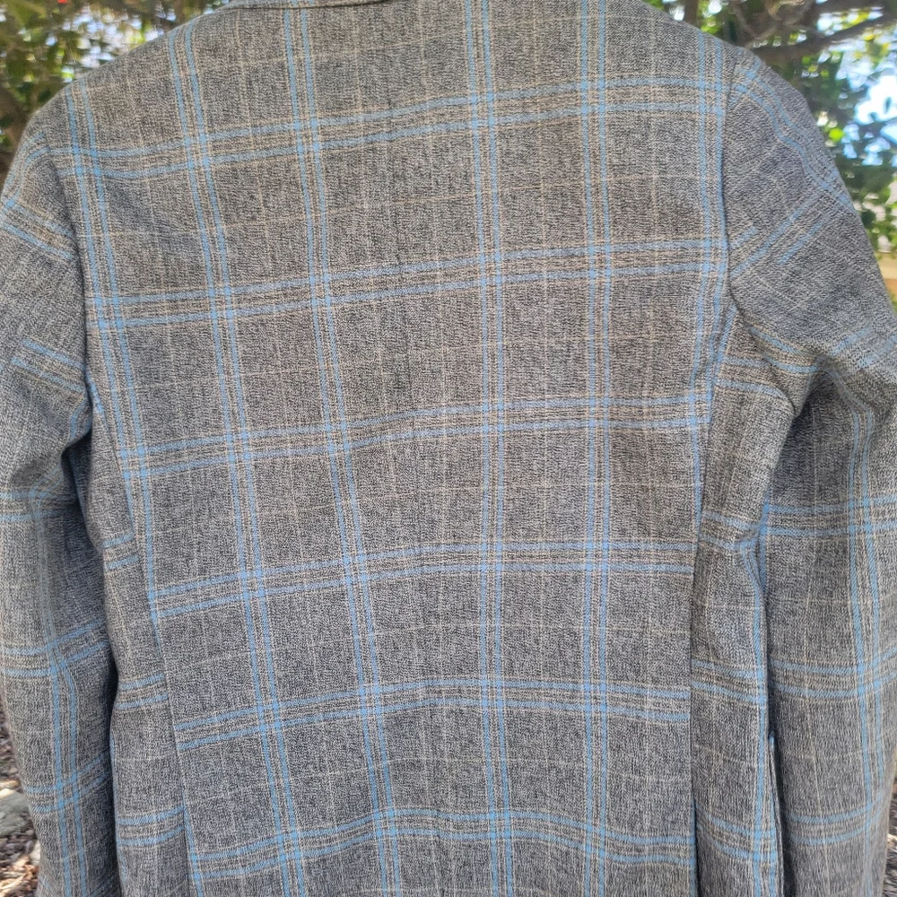 Izsaac Mizrachi Blazer Grey And Blue Size Small Like New - Picture 5 of 7